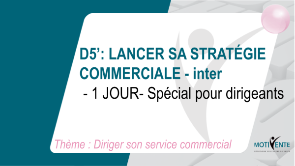 LANCER SA STRATEGIE COMMERCIALE